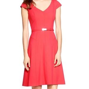 Cap Sleeve V-Neck A-Line Dress